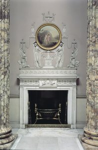Intérieur du Marble Hall, Kedleston Hall, Derbyshire
