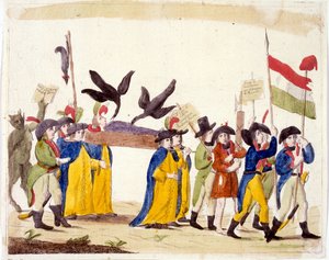 Illustration italienne représentant la Révolution française 1795