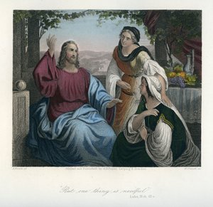 Jésus dans la maison de Marie et Marthe - Bible, Nouveau Testament