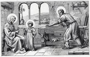Jésus servant Marie. Alphabet de l