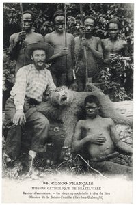 Le singe cynocéphale à tête de lion, c.1910 (lithographie)
