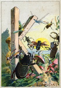 Lettre K comme korrigans. Alphabet artistique de M. Marinier. Édité par Henry Sicard, fin 19ème siècle. Chromolithographies publicitaires pour des produits vendus en pharmacie. Dim : 12,5 x 9 cm - Unbekannt