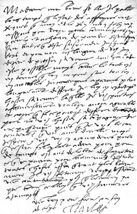 Lettre, en français, de l