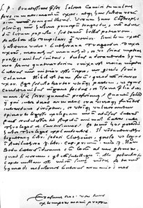 Lettre écrite en latin d