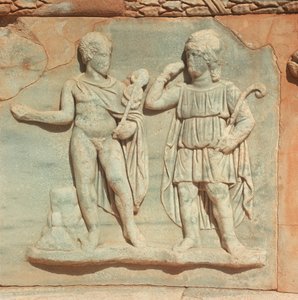 Libye, Tripolitaine historique, Sabratha antique, Théâtre (détail de relief) - William M. Timlin