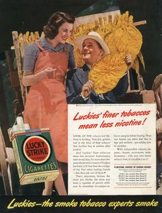 Publicité pour les cigarettes Lucky Strike