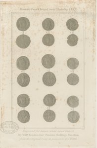 Madeley - Monnaies romaines : gravure, nd [c 1817]
