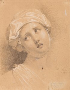 Tête de jeune fille avec bonnet