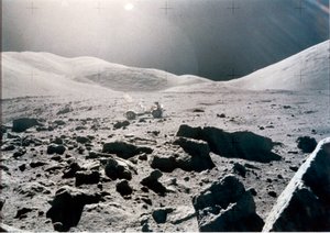 Vol spatial habité, USA, Apollo 15 vue panoramique de la surface lunaire, Apollo 15