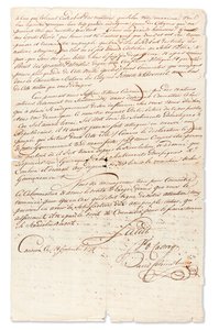 Lettre manuscrite signée 
