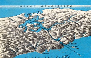 Carte du canal de Panama