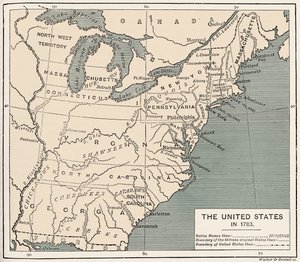 Carte des États-Unis post-indépendance
