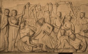 Relief en marbre avec l