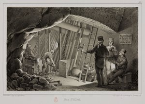 Exploitation minière, Minéraux métalliques Station de remplissage dans une mine, vers 1851 - Unbekannt