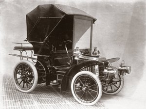 Voiture sur le stand de C S Rolls & Co, Agricultural Hall, Londres