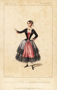 Mme Elisabeth Augustine Bressant en tant que Nini Pompon dans "Les Deux Compagnons du Tour de France" de Lockroy et Wailly, Théâtre des Variétés