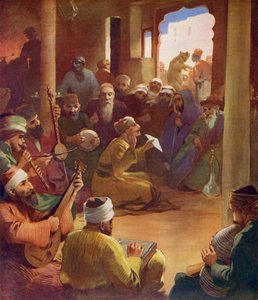 Musiciens dans un café du Moyen-Orient - 1913