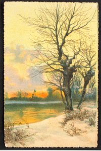 Vieille carte postale / Paysage d