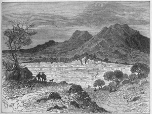 Carrière de sel gemme à ciel ouvert à Cardone, c. 1880 (gravure) - Unbekannter Künstler