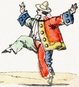 P - Pierrot - Alphabet des divertissements enfantins c.1890 (lithographie)