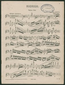 Concerto pour violon n° 1 de Paganini, op 6 - Unbekannter Künstler