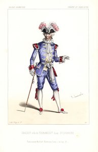 Paul Grassot en tant que Tourangeot dans "Sylvandire" de Leuven/Vanderburch, Théâtre du Palais-Royal - Unbekannter Künstler