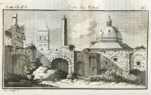 Études de perspective. Gravure de « Traité de la peinture » - Unbekannt