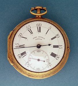 Montre de poche, avec boîtier en argent doré et cadran en émail blanc, anglaise, par John Arnold - Unbekannt