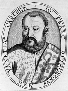 Portrait de Francesco Ottoboni (XVIe siècle), Grand Chancelier de Venise, gravure