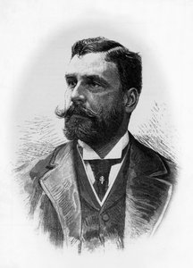 Portrait de Gerolamo Rovetta (1851-1910), écrivain et dramaturge italien, gravure