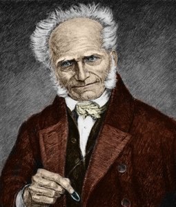 Portrait du philosophe allemand Arthur Schopenhauer (1788-1860). 19ème siècle (gravure).