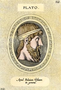 Portrait du philosophe grec Platon (428-348 av. J.-C.) Gravure
