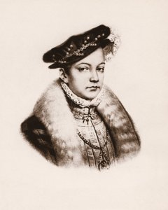Portrait du roi de France François II (1544-1560) Gravure du 19ème siècle