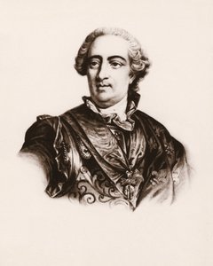 Portrait du Roi de France Louis XV (1710-1774) Gravure du 19ème siècle