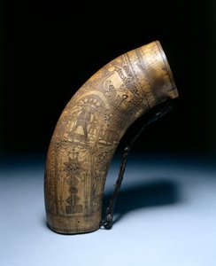 Flasque à poudre, fin des années 1700-début des années 1800 - Unbekannt