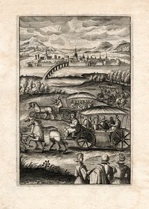 Procession avec luthistes, Paris, vers 1650 (gravure) - Unbekannter Künstler