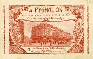 Pygmalion - publicité pour un grand magasin français