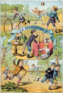 Récréation dans la cour de l