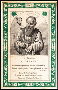 Représentation de Saint Germain, début du 20e siècle (impression)