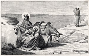 Repos pendant la fuite en Égypte. Alphabet de l