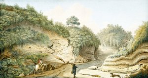 Route menant de la Grotte de Pausilipo à Pianura, Royaume de Naples, c 1767