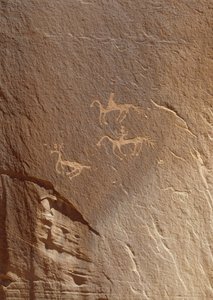 Gravures rupestres, Ledge Ruin, Monument national du Canyon de Chelly, Arizona, USA