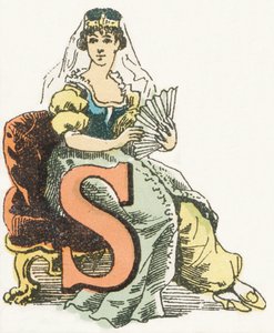 S - Sultane - Alphabet Enfantin, Éditions Gordinne 1920 (gravure) - Unbekannt
