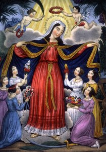 Sainte Catherine et les Catherinettes, milieu du 19e siècle - Unbekannter Künstler