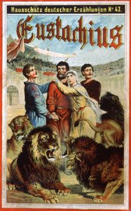 Saint Eustache dans la fosse aux lions, fin du 19e siècle (illustration)