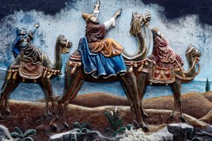 Cathédrale Saint-Joseph (Nha Tho Lon), La nativité, Les trois rois mages, Hanoï, Vietnam (photo)