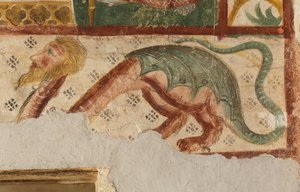 Abbaye de Saint Maria in Sylvis, fresque, Sesto al Reghena, Frioul, Italie