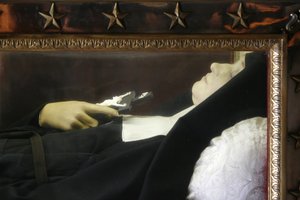 Sainte-Jeanne de Chantal figure couchée dans la basilique de la Visitation, Annecy, France