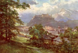Salzbourg - vue depuis Kapuzinerberg, Autriche
