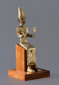 Figurine assise de Baal, le dieu cananéen de la guerre, Megiddo, c.1300-1200 av. J.-C.